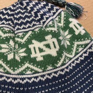 Men's Green and Blue Sweater with Snowflake Design